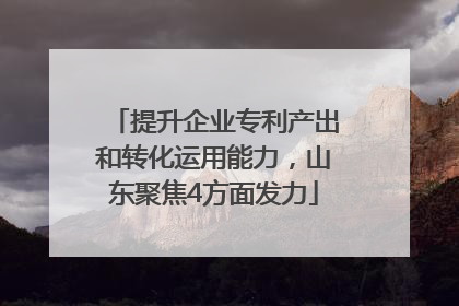 提升企业专利产出和转化运用能力，山东聚焦4方面发力