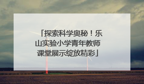 探索科学奥秘！乐山实验小学青年教师课堂展示绽放精彩