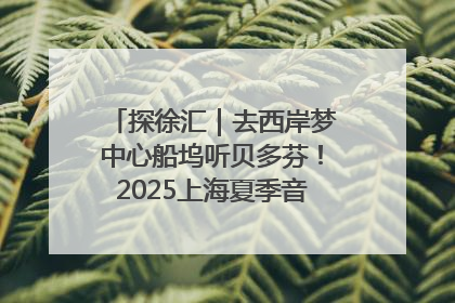 探徐汇｜去西岸梦中心船坞听贝多芬！2025上海夏季音乐节公布节目阵容