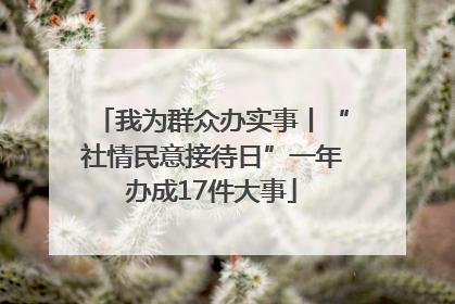 我为群众办实事丨“社情民意接待日”一年办成17件大事