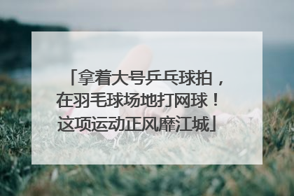 拿着大号乒乓球拍，在羽毛球场地打网球！这项运动正风靡江城
