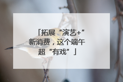 拓展“演艺+”新消费，这个端午超“有戏”
