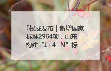 权威发布｜新增国家标准2964项，山东构建“1+4+N”标准化创新发展新格局