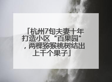 杭州7旬夫妻十年打造小区“百果园”，两棵猕猴桃树结出上千个果子