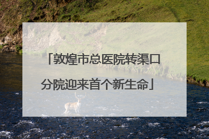 敦煌市总医院转渠口分院迎来首个新生命