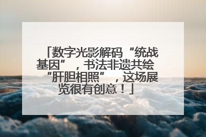 数字光影解码“统战基因”，书法非遗共绘“肝胆相照”，这场展览很有创意！