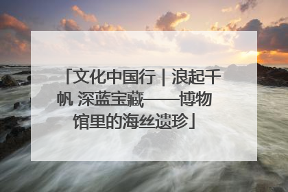 文化中国行｜浪起千帆 深蓝宝藏——博物馆里的海丝遗珍