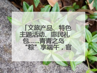 文旅产品、特色主题活动、惠民礼包……青青之岛 “粽”享端午，官方推荐来了！