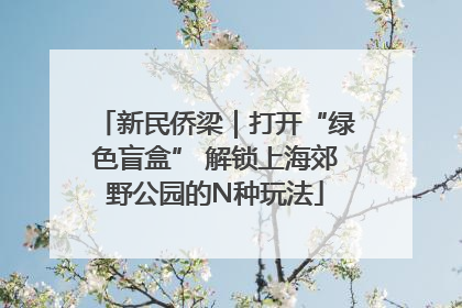 新民侨梁｜打开“绿色盲盒” 解锁上海郊野公园的N种玩法