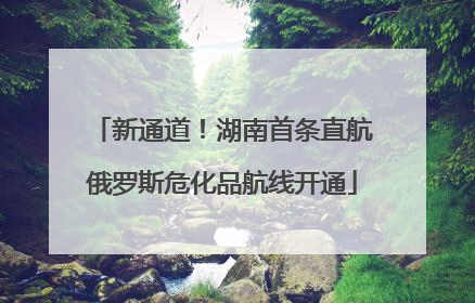 新通道！湖南首条直航俄罗斯危化品航线开通