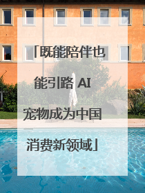 既能陪伴也能引路 AI宠物成为中国消费新领域