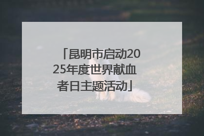 昆明市启动2025年度世界献血者日主题活动