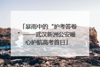 暴雨中的“护考答卷”——武汉新洲公安暖心护航高考首日