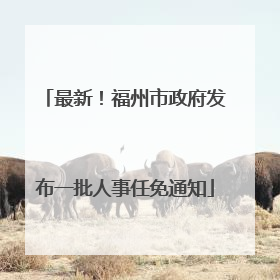 最新！福州市政府发布一批人事任免通知