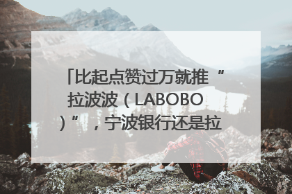 比起点赞过万就推“拉波波（LABOBO）”，宁波银行还是拉业绩吧｜财经辣评