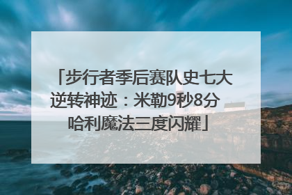 步行者季后赛队史七大逆转神迹：米勒9秒8分 哈利魔法三度闪耀