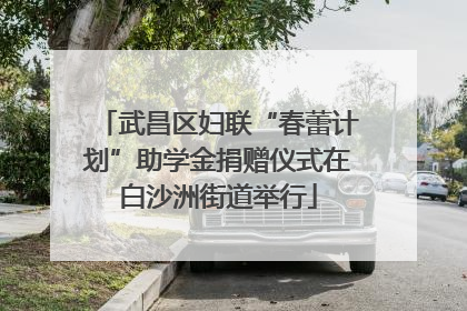 武昌区妇联“春蕾计划”助学金捐赠仪式在白沙洲街道举行
