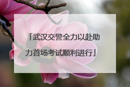 武汉交警全力以赴助力首场考试顺利进行
