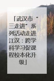 武汉市“三走进”系列活动走进江汉：跨学科学习促课程校本化升级