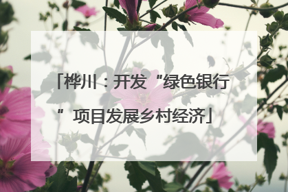 桦川：开发“绿色银行”项目发展乡村经济