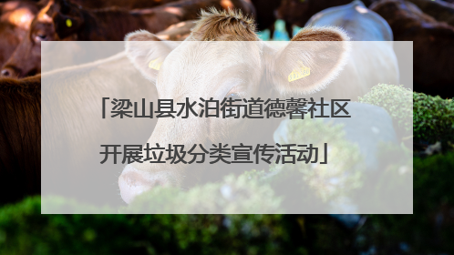 梁山县水泊街道德馨社区开展垃圾分类宣传活动