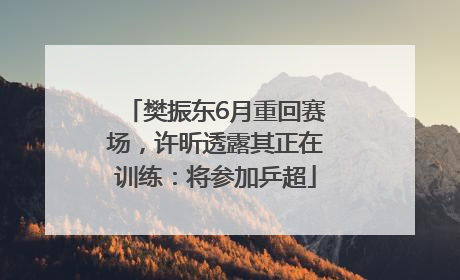 樊振东6月重回赛场，许昕透露其正在训练：将参加乒超