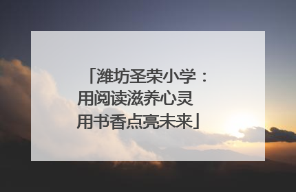 潍坊圣荣小学：用阅读滋养心灵 用书香点亮未来