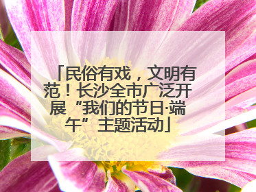 民俗有戏，文明有范！长沙全市广泛开展“我们的节日·端午”主题活动