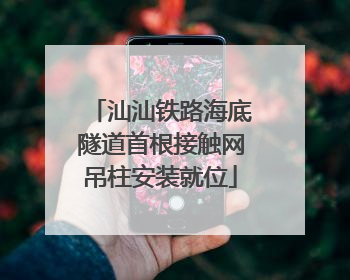 汕汕铁路海底隧道首根接触网吊柱安装就位
