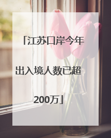江苏口岸今年出入境人数已超200万