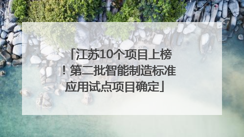 江苏10个项目上榜！第二批智能制造标准应用试点项目确定