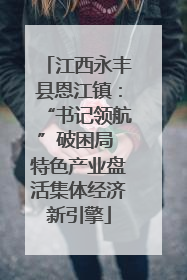 江西永丰县恩江镇：“书记领航”破困局 特色产业盘活集体经济新引擎