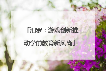 汨罗：游戏创新推动学前教育新风尚