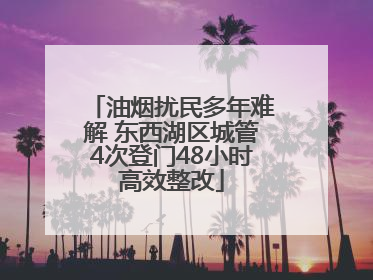 油烟扰民多年难解 东西湖区城管4次登门48小时高效整改