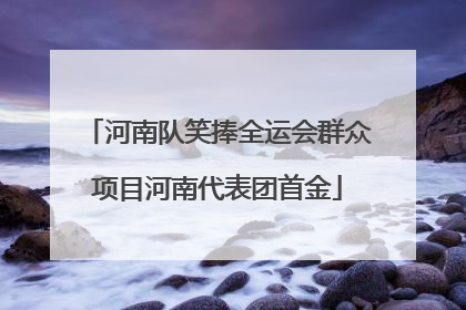 河南队笑捧全运会群众项目河南代表团首金