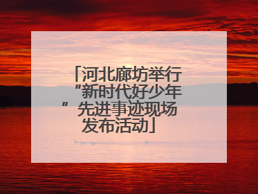 河北廊坊举行“新时代好少年”先进事迹现场发布活动