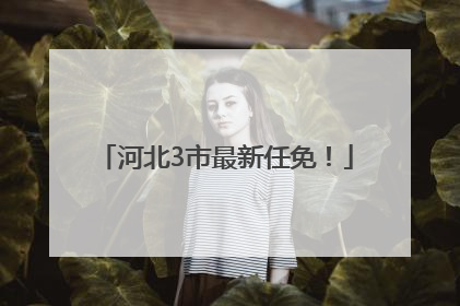 河北3市最新任免！