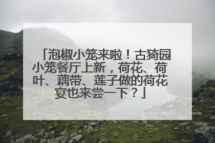 泡椒小笼来啦！古猗园小笼餐厅上新，荷花、荷叶、藕带、莲子做的荷花宴也来尝一下？