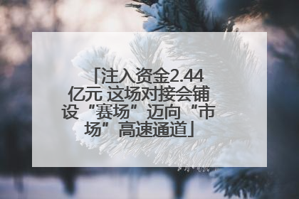 注入资金2.44亿元 这场对接会铺设“赛场”迈向“市场”高速通道