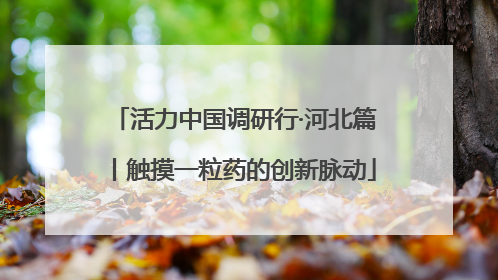 活力中国调研行·河北篇丨触摸一粒药的创新脉动