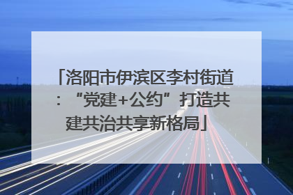 洛阳市伊滨区李村街道：“党建+公约”打造共建共治共享新格局