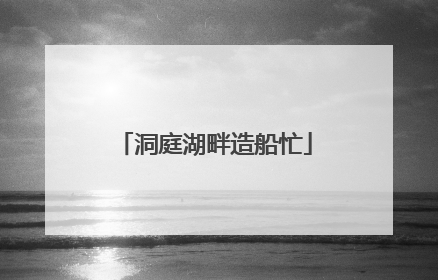 洞庭湖畔造船忙