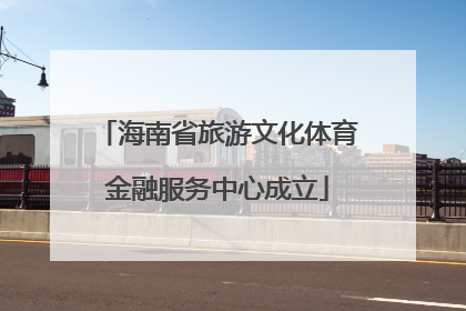 海南省旅游文化体育金融服务中心成立