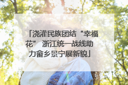 浇灌民族团结“幸福花” 浙江统一战线助力畲乡景宁展新貌