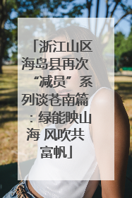 浙江山区海岛县再次“减员”系列谈苍南篇：绿能映山海 风吹共富帆