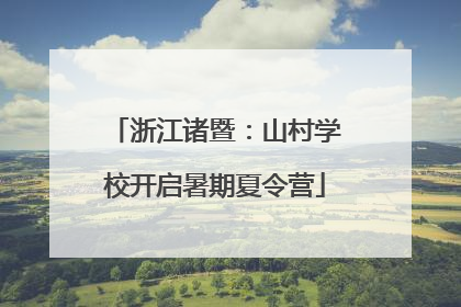 浙江诸暨：山村学校开启暑期夏令营