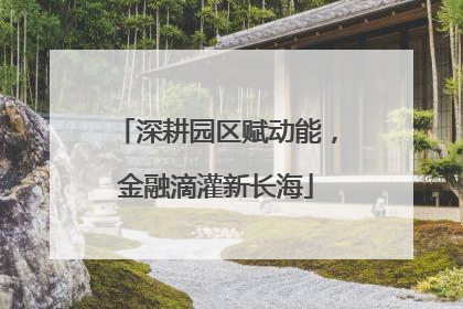 深耕园区赋动能，金融滴灌新长海