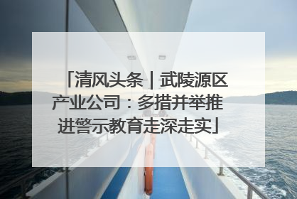 清风头条｜武陵源区产业公司：多措并举推进警示教育走深走实