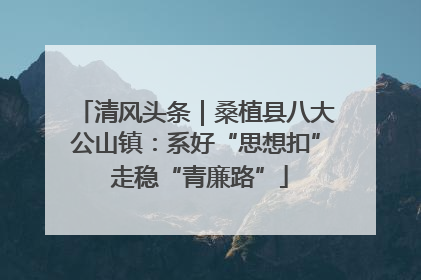 清风头条|桑植县八大公山镇:系好“思想扣” 走稳“青廉路”