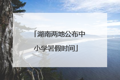 湖南两地公布中小学暑假时间
